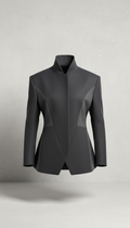 Minimalist Sculptural Blazer in Charcoal